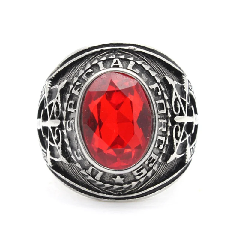 Men`S Stainless Steel United Stated Army Special Force Military Ring