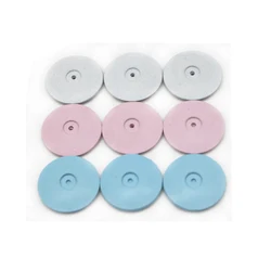 30 pçs rodas de polimento de laboratório dental burs polidores de silicone disco grosso azul/branco/vermelho dental polimento toolsteeth branqueamento