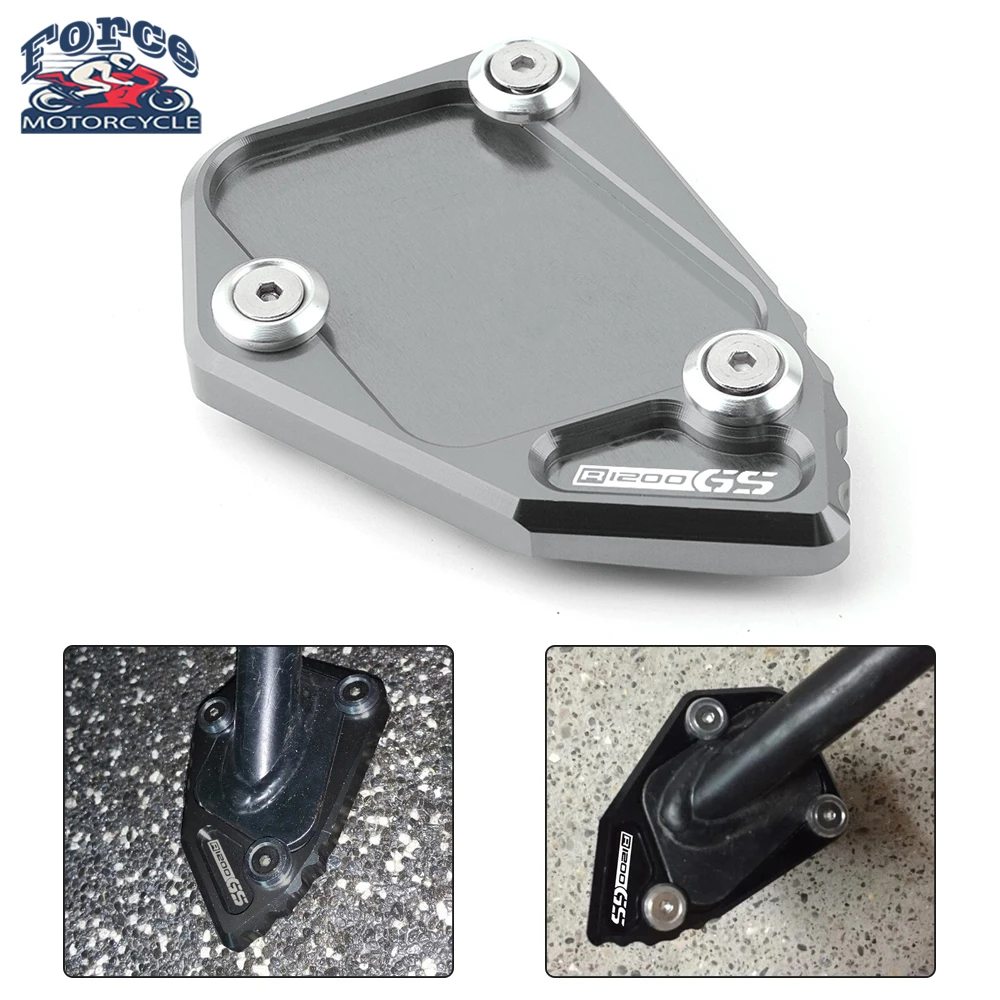 Para bmw r1200gs adv aventura 2008 2009 2010 2011 2012 acessórios da motocicleta cnc suporte lateral ampliar kickstand extensão