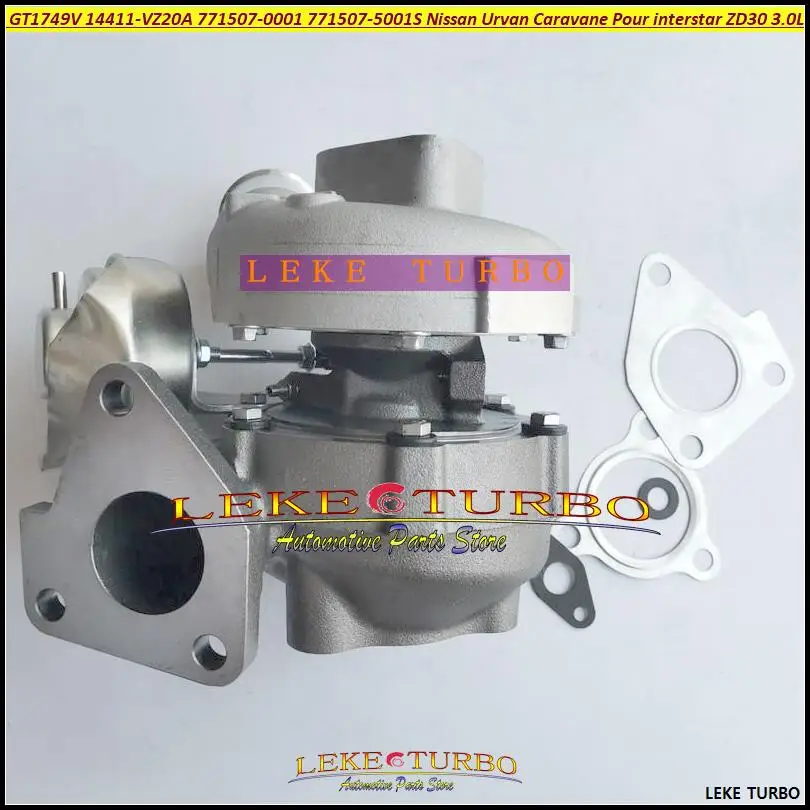 Turbocompresor xia GT1749V 771507 14411VZ20A 771507-5001S 14411-VZ20A 771507-0001 para Nissan Urvan Caravane, para Interstar ZD30 3.0L