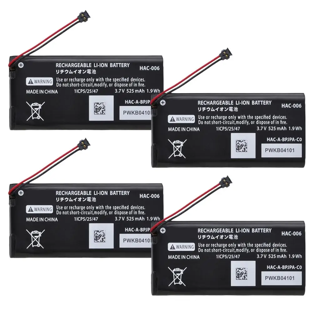 

4x HAC-006, HAC-BPJPA-C0 Switch Battery for Nintendo Switch HAC-015, HAC-016, HAC-A-JCL-C0, HAC-A-JCR-C0 Ns Joy-Con Controller