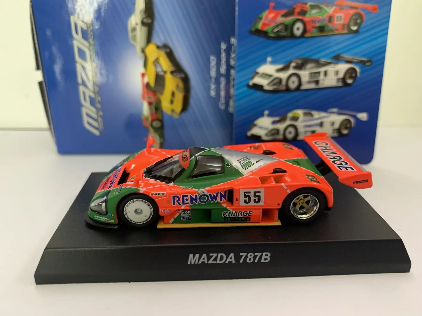 1/64 kyosho  787B 1991 Le Mans F1 RACING #55 Collect die casting alloy trolley model