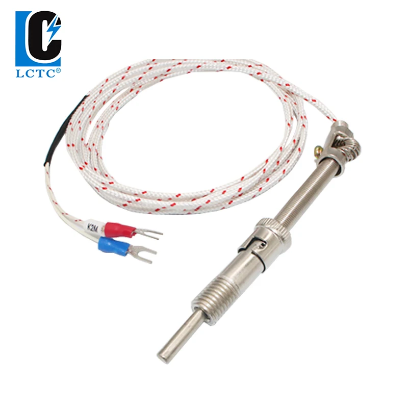 K Type M8 M10 M12 Compression Spring shielded wire Thermocouple Temperature Sensor for Temperature Controller