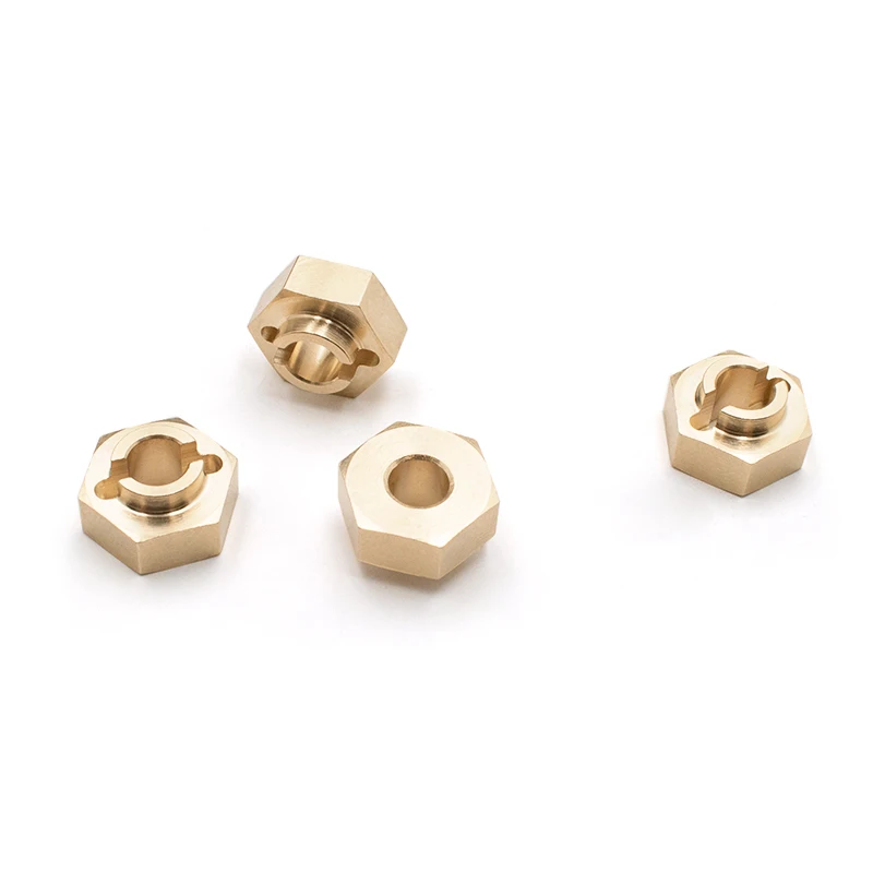 KYX 4.4g 12mm Brass Wheel Hub Hex and Pin Set for Crawler Car Axial SCX10-III Capra UTB