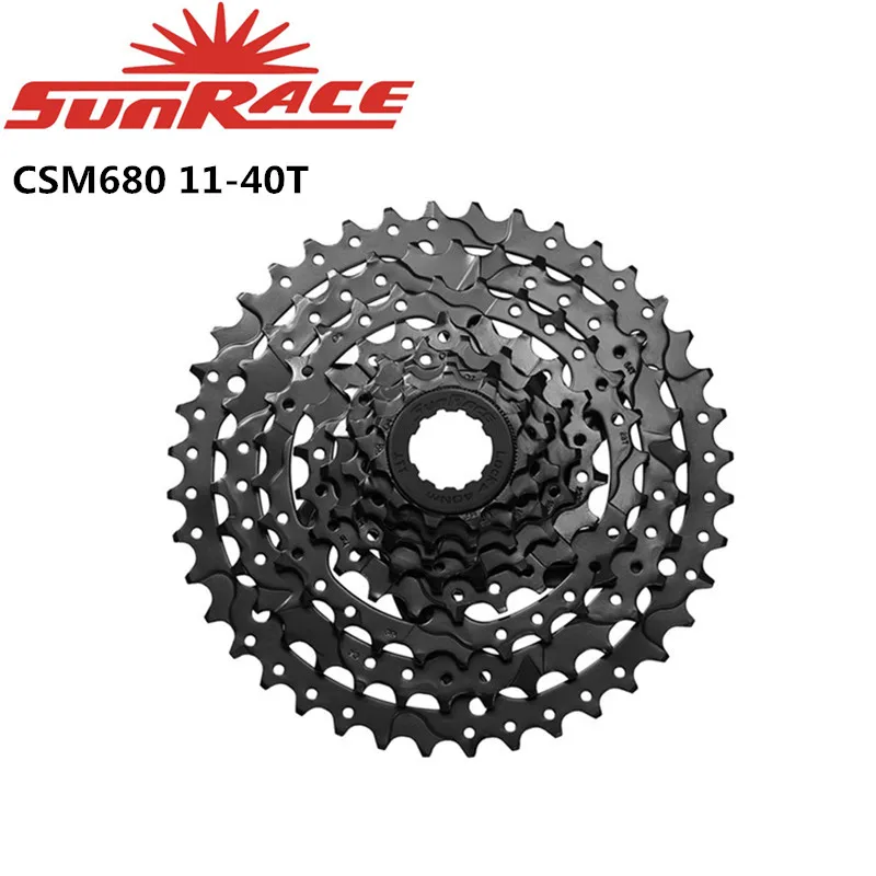 Sunrace CSM66 CSM680 Cassette 8 Speed 11-34T 11-40T 11-42T Bike Bicycle For MTB Mountain Bicycle Silver And Black Color