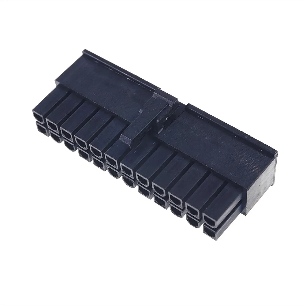 10Pcs 24 Position 2x12 Pin 4.20mm Male Housing Plug ATX CPU 24 Pin PCI-E GPU Power Connector Socket