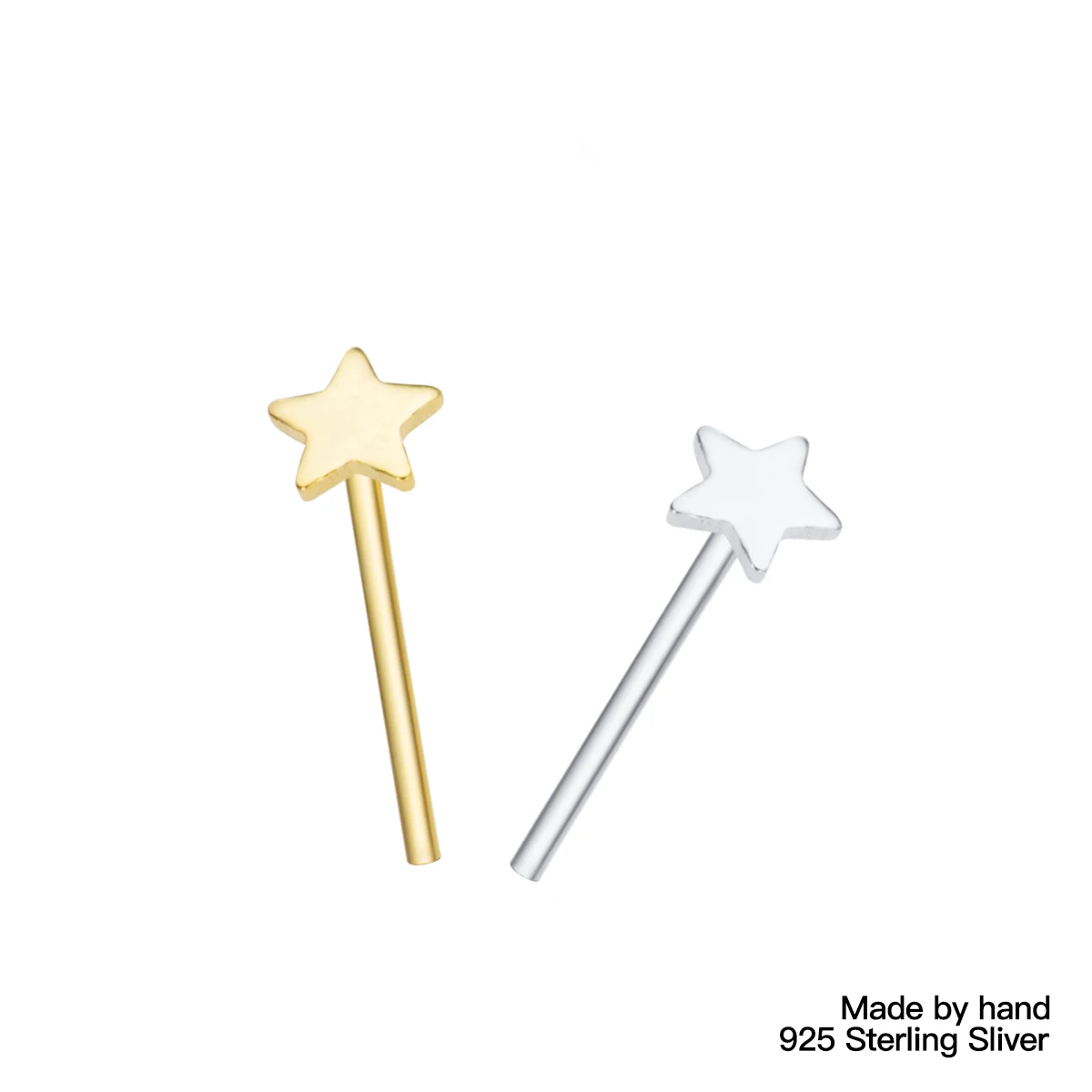 36Pcs/Box Cute 925 Sterling Silver Star Shape Nose Studs Body Jewelry Piercing Nariz For Women Girls Percing Nez