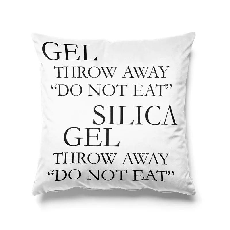 

Gaslight Gatekeep Girlboss Silica Gel Do Not Eat Throw Away Package Throw Pillow Covers Cushion Cases Pillowcases 45cm x 45cm