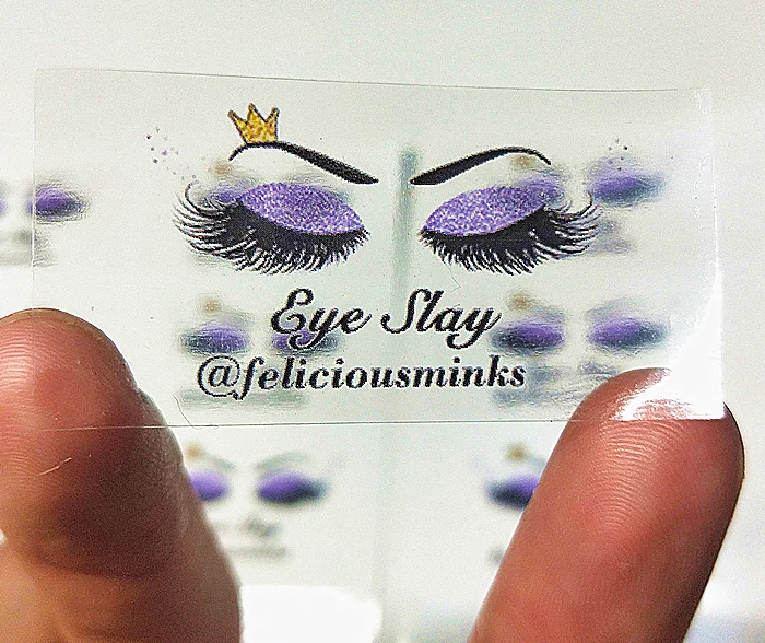 

100PCS personalized transparent stickers, eyelash stickers, lipstick lipstick labels, lip gloss tube stickers eyeshadow stickers