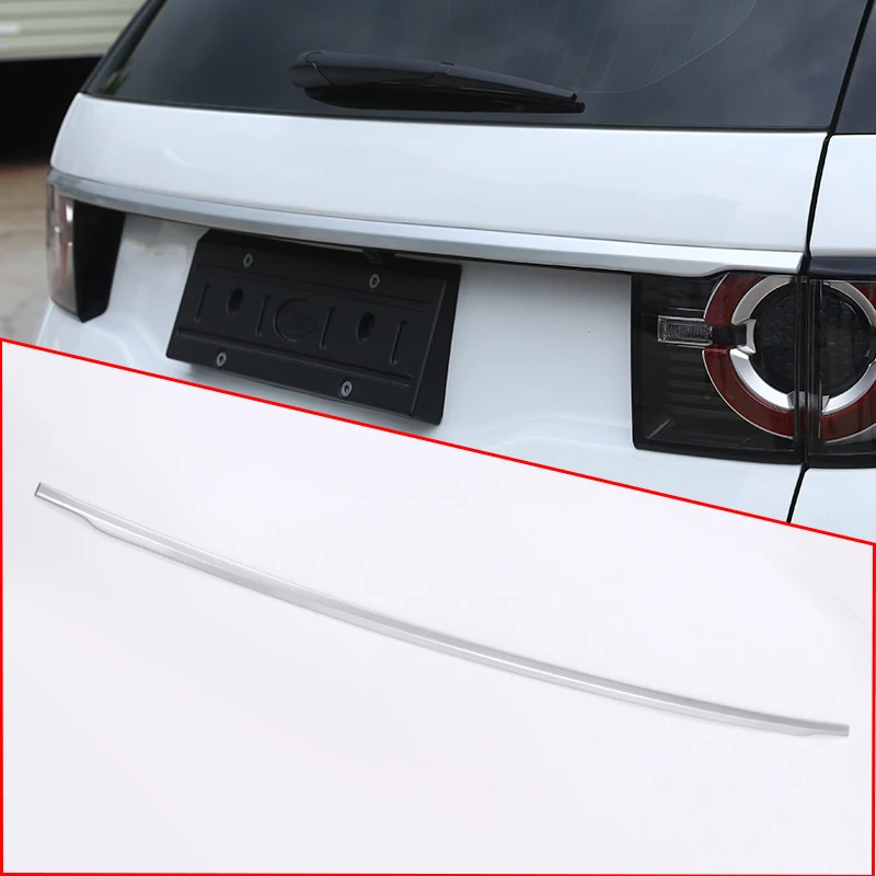 

1Pcs ABS Silver Chrome Tail Door Lid Strips Trims For Land Rover Discovery Sport 2015 2016 2017 Car Accessories