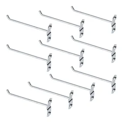 DRELD 10PCS 150MM Tool Hanging Hook Metal Display Rack Metal Shop Good Shelf Hooks Thickening Hole Plate Household Kitchen Hooks