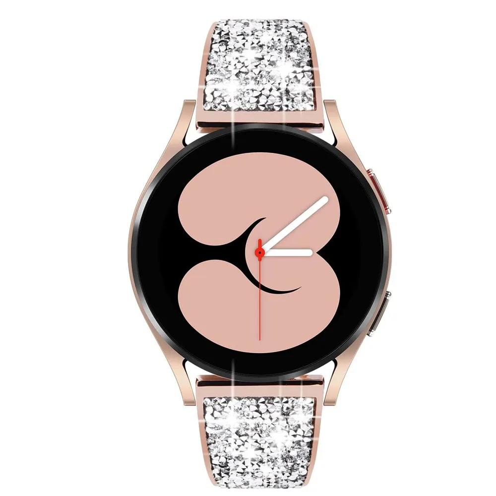 Bracelet de montre Bling pour femme, bracelet en métal, bracelet pour Galaxy Watch 5/6 Band, Watch4 3, 41mm, 45mm, Active 2, 40mm, 44mm