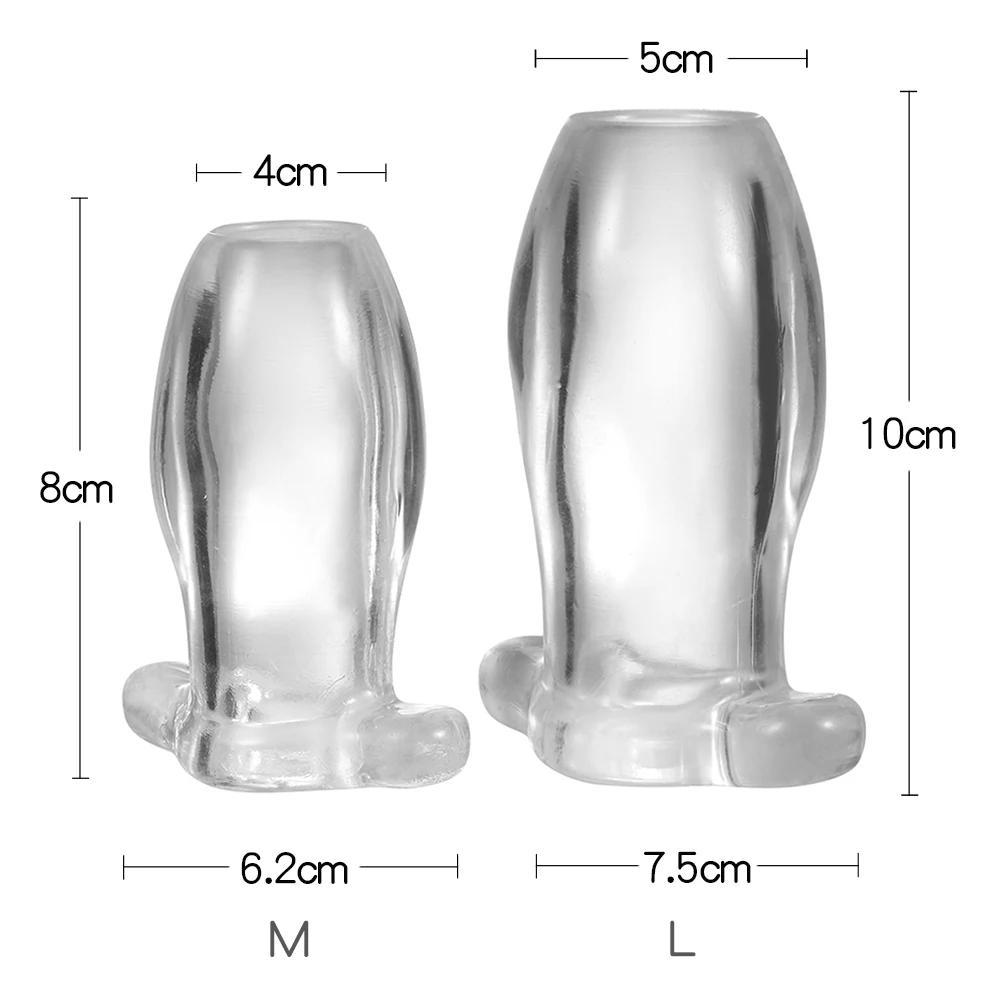 Transparent Hollow Anal Plug For Women Vagina Anal Dilator  Prostate Massager Sex Toys For Adult Enema Anus Shower SM Products