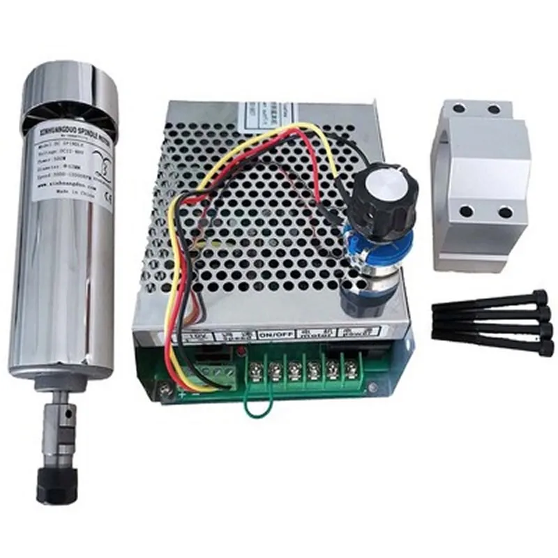 XMSJ 500W CNC Spindel luftgekühlter Motor er11 er16 Spann zangen futter 0,5 kW einstellbarer 48V Strom versorgungs regler für DIY CNC Router Graveur 8