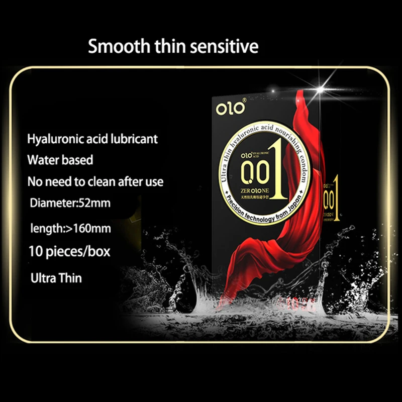 10pcs Olo Condom Hyaluronic Acid Safety Granules Thread 001 Adult Products Stimulation Safe And Comfortable Sex Products