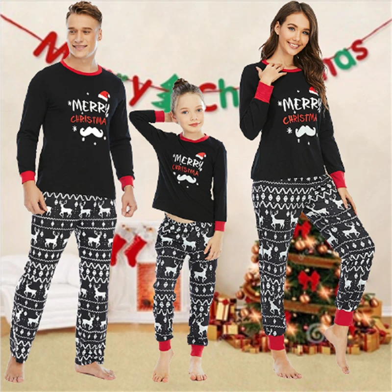 

Christmas Family Matching Clothes Mother Daughter Pajamas Father Son Sleepwear Kids Adult Xmas Costume Pajamas Party Clothing