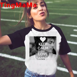 2021 New Summer Tops The Vampire Diaries T Shirt Women Kawaii Femme Girl Ulzzang Casual T-shirt Funny 90s Unisex Tshirt Female