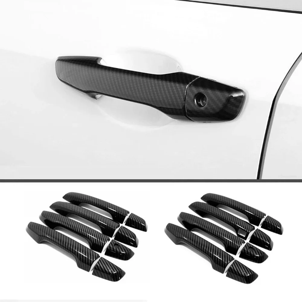 

8Pcs ABS Carbon Fiber Exterior Car Door Handle Case Protector Decoration Cover Trim for Honda CR-V CRV 2017 2018 2019 2020 2021