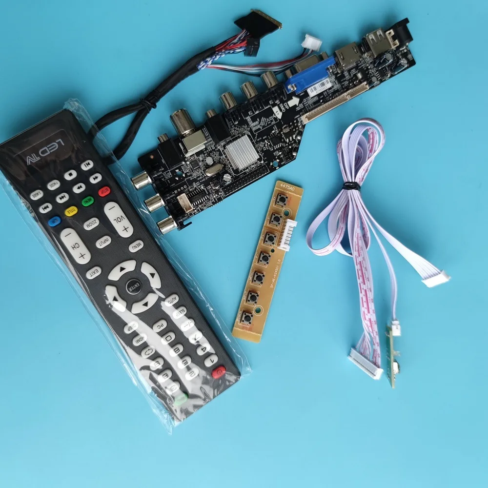 

Kit B140RW02 V0/B140RW02 V1 1600X900 40pin HDMI-compatible AV LED USB VGA TV controller board digital DVB-T DVB-T2 14" remote