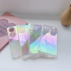Luxury Graient Clear Case For Samsung Galaxy S26 S23 S25 Edge S24 S22 S20 S21 S23 FE Note 20 Ultra A56 A36 A55 Acrylic Shell