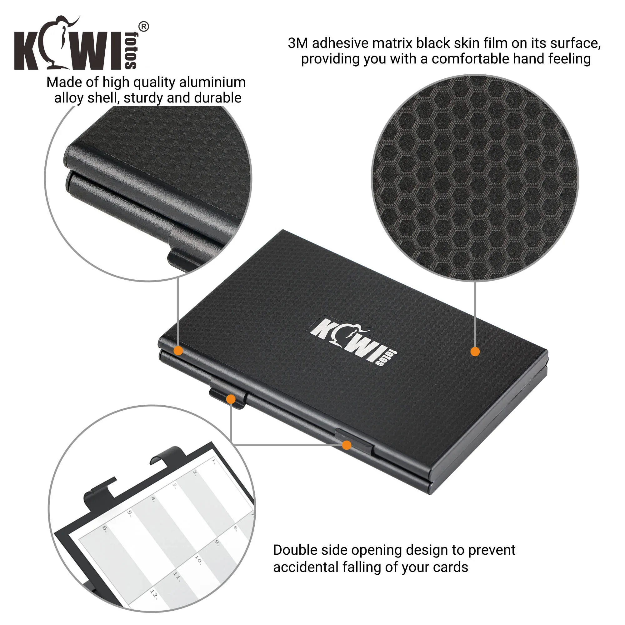 Thẻ Nhớ Ví Người Tổ Chức Cho SD SDXC SDHC/CF/Thẻ XQD / CFexpress Loại-Một/micro SD TF + 5 Thể Trao Đổi Nội Thất