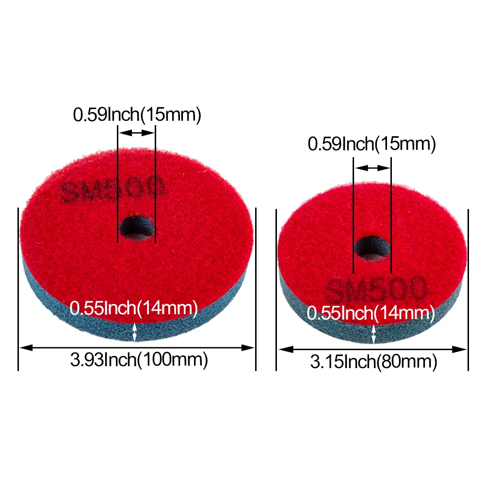 1pc 80mm/100mm fibra de náilon polimento roda não-tecido hoop-loop moagem rodas para mármore de pedra