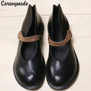 Careaymade-high quality Handmade 100% genuine leather women motorcycle shoes women Spring shoes big size Women Leisure Shoes