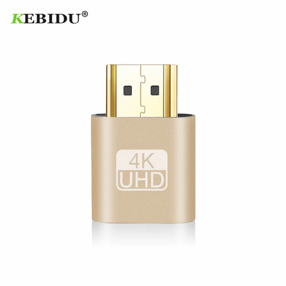 Adaptador vga virtual compatível com ddc edid, 4k, comunicação visual com manequim