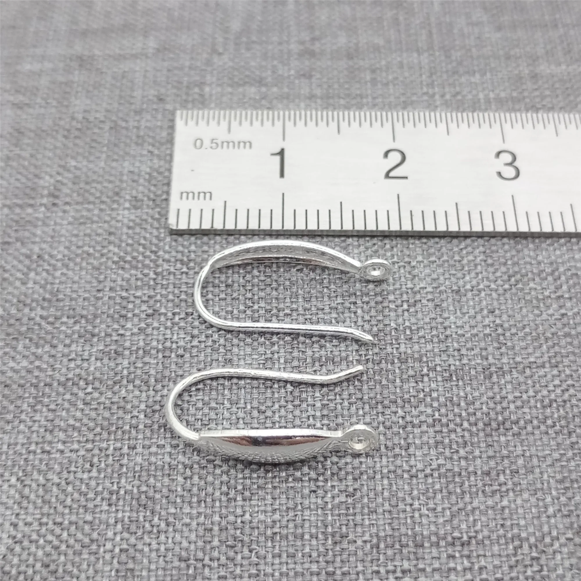 6 Pairs of 925 Sterling Silver Shiny Ear Wires Earring Hooks Earring Components