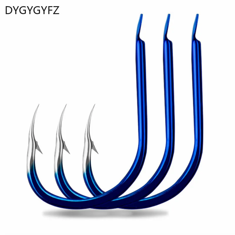 DYGYGYFZ 50pcs/lot Carbon Steel Fishing Hooks 1#-10# Jig Head Crank Barbed Hook for Soft Worm Bass Fish Tackle  Fishing Hooks