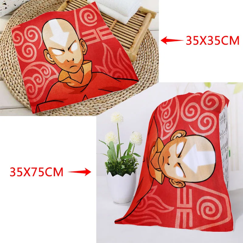 New Arrival Avatar The Last Airbender Towels Square rectangle Towels Size 35x35cm 35x75cm Cotton Face Towel