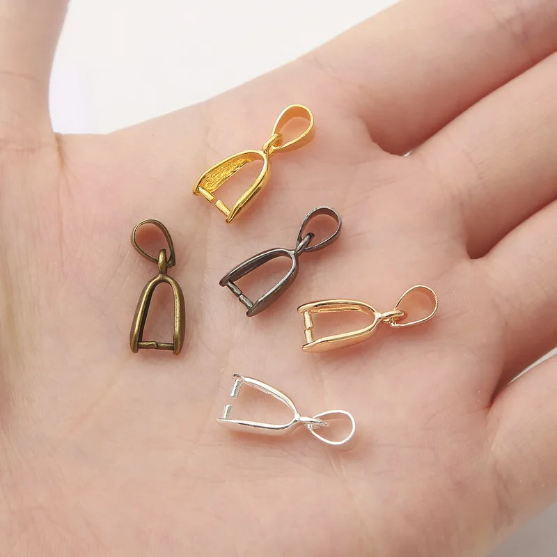 Melon Seeds Buckle Pendants Clasps Hook Clips Bails Connectors Copper Charm Bail Beads Supplies For Jewelry Making DiY 10pcs