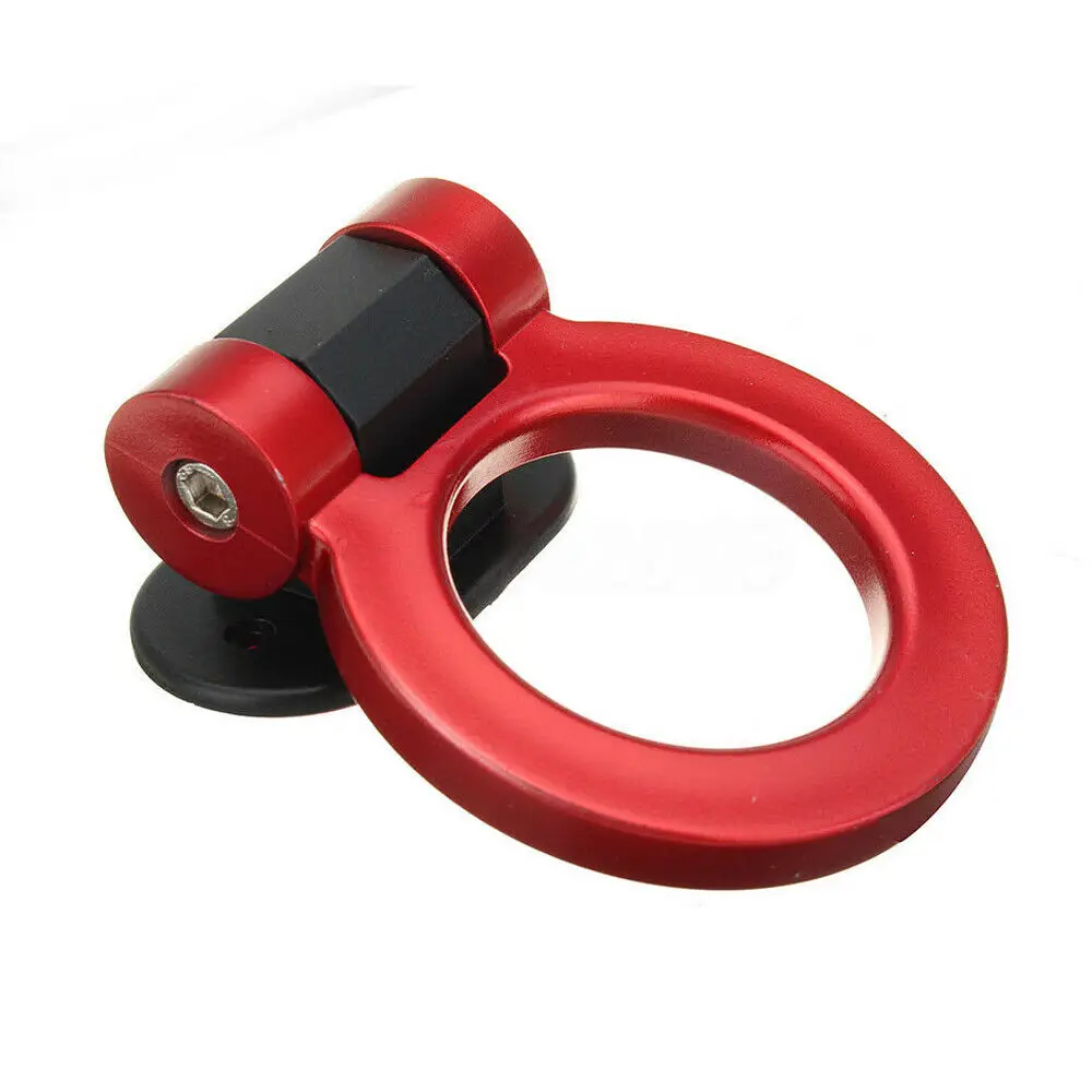 Universal Car Ring Track Racing Style Tow Hook Look Decoration Red Accessories