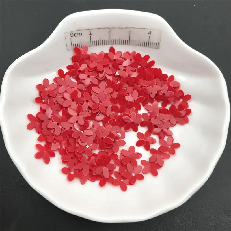 30g Cup 10mm Flower Laser Golden Loose Sequins Paillettes For Sewing ,Shoes,Hat,Kids DIY,Crafts Accessories Wholesale