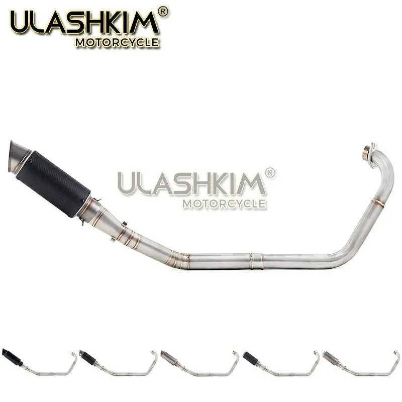 Motorcycle Full Exhaust Escape System Modifed Middle Link Pipe Slip-On For yamaha YZF R15 MT15 MT 15 125 V1 V2 R125 2008-2019