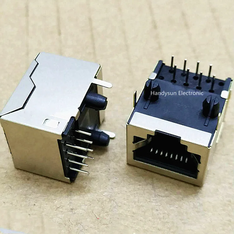 100 Chiếc RJ45 Ổ Cắm 8p8c Mạng Giao Diện Mạng Ổ Cắm Nối Với Lá Chắn 18X13Mm Vỏ Đồng Mạ Vàng internet Modula