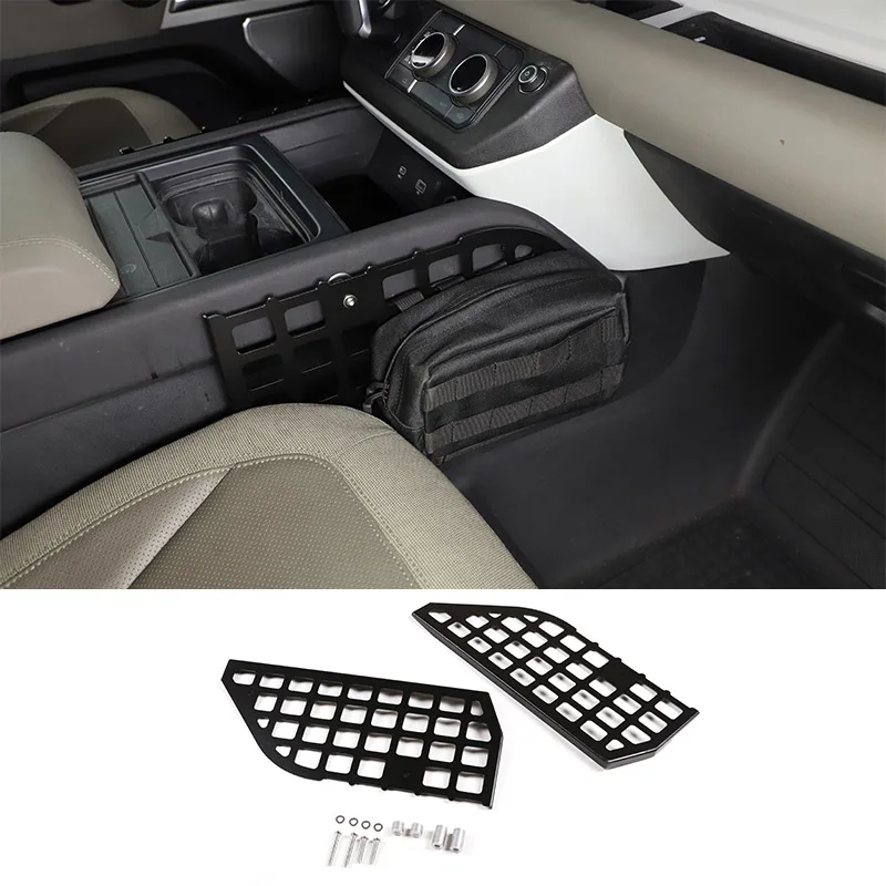 

For Land Rover Defender 90 110 2020-2022 Aluminum Car Central Control Side Storage Bag Rack Multi-Function Rack Car Accessories