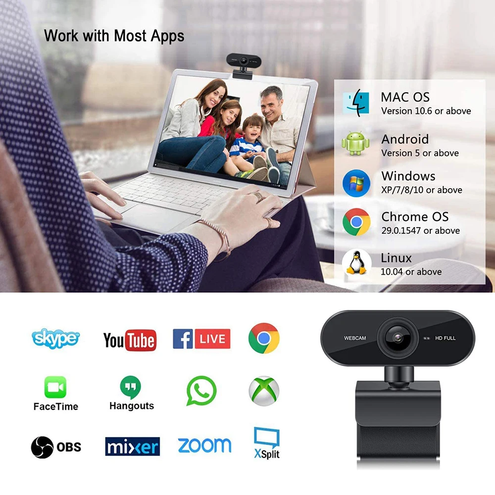 Hdウェブカメラ1080 1080p usb webカメラpcゲーマーのためのライブwebカムビデオ通話コンピュータカメラ筋蒸気ストリーミング