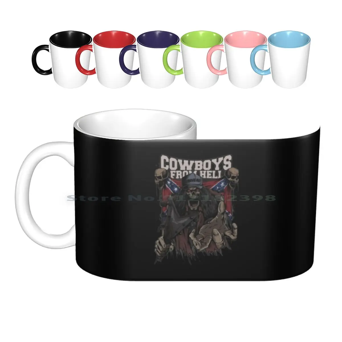 Cowboy Dime Ceramic Mugs Coffee Cups Milk Tea Mug Cowboy Funny Metal Metalhead Guitar Guitaris Dime Dimebag Rip Anthrax Gnr