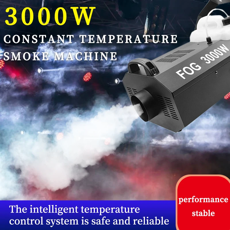 3000W Fog Machine Wire Control Remote Stage Smoke Machine with DMX512 Control  Stage Effect Equipment for DJ Disco Party Club
