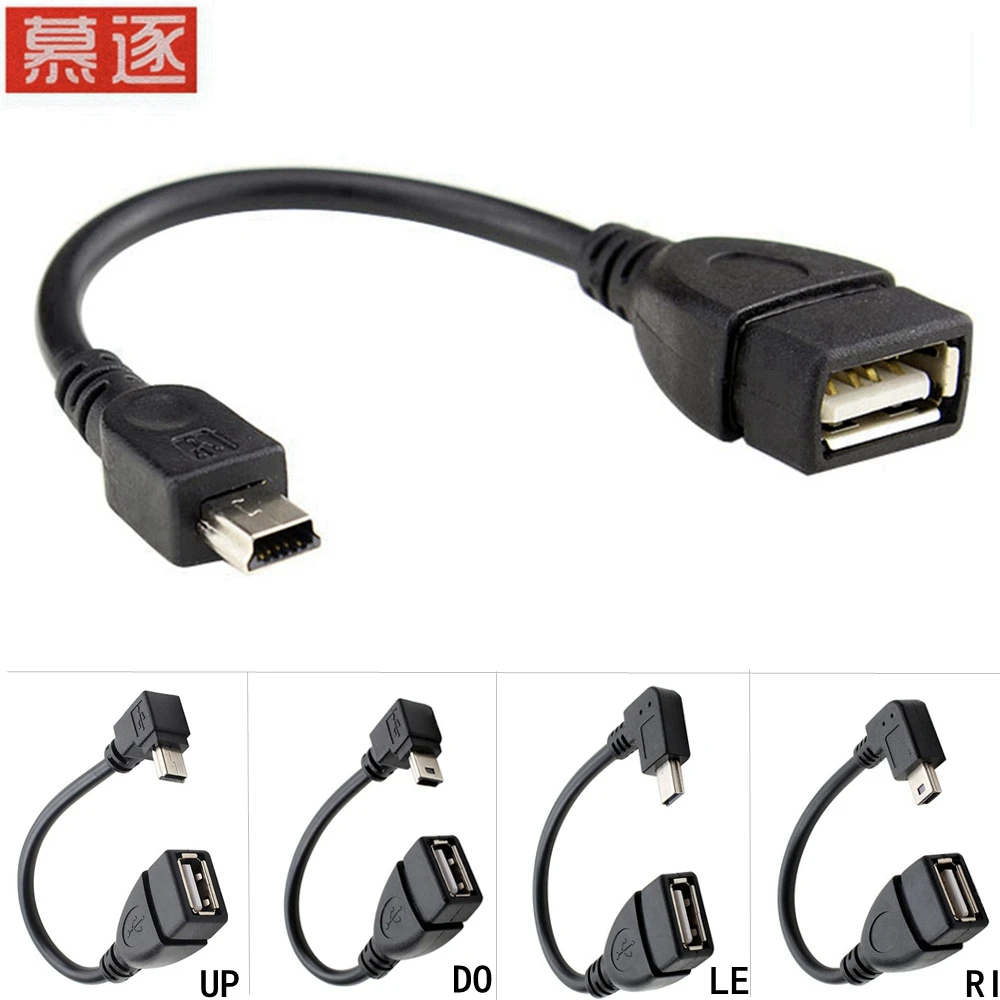 Test before send USB A Female to Mini USB B Male Cable Adapter 5P OTG V3 Port Data Cable For Car Audio Tablet For MP3 MP4