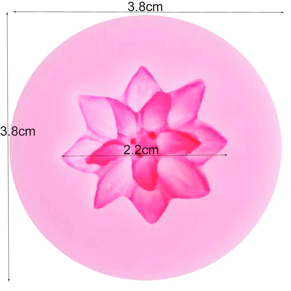 Kaymiklee M504 3D Mini Dahlia Flower Silicone Resin Mold Miniature Food Jewelry Charm Clay Resin Gum Paste Fondant cake Tools