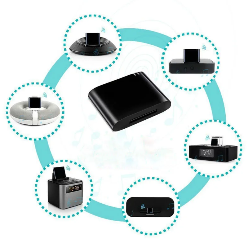 30 دبوس بلوتوث صغير متوافق 4.1 A2DP استقبال الموسيقى اللاسلكية ستيريو الصوت 30 دبوس قفص الاتهام محول موصل لأجهزة أي بود آيفون