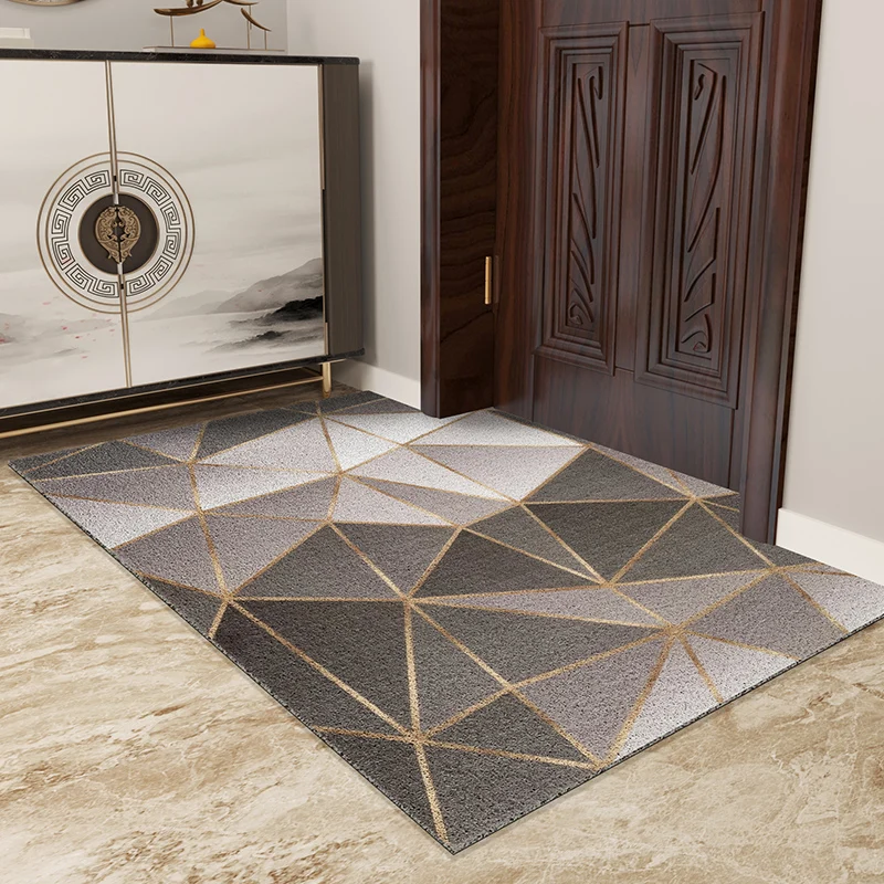 

Silk Loop Non-slip Door Rug Carpet PVC Kitchen Rug Bathroom Rug Home Floor Rugs Carpet Can Be Cut Rectangle Entrance Door Rugs