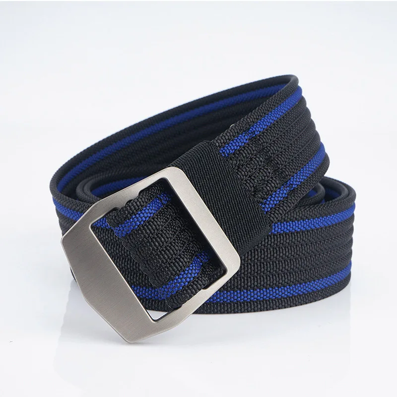 Unisex belt quality Nylon Smooth Buckle Men belt Casual Alloy buckle cowboy pants wild belt 125cm