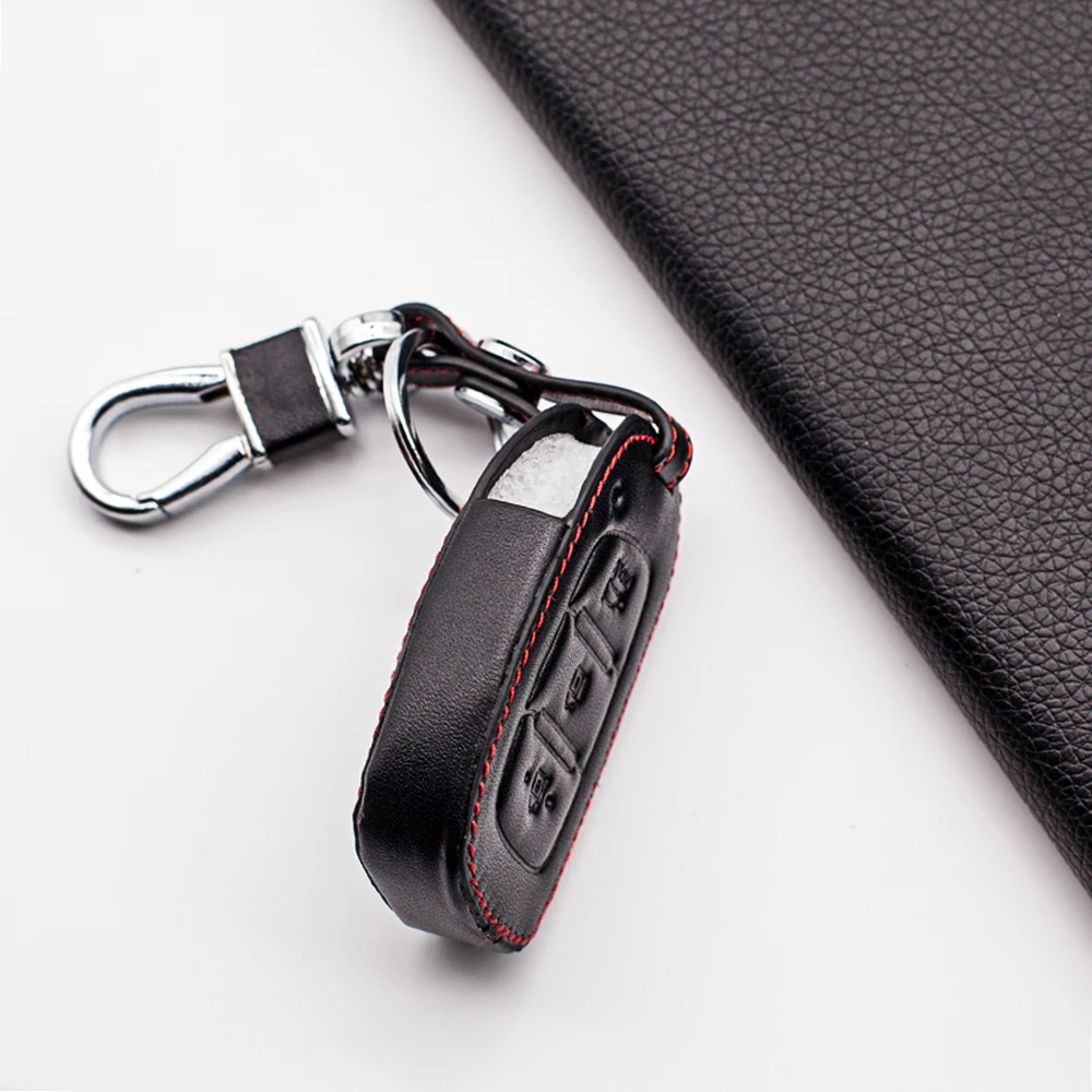 High Quality Leather Key Case For Hyundai IX25 IX35 I20 I30 I40 hb20 Santa Fe Creta Solaris 2017 Car Key Cover Accessories