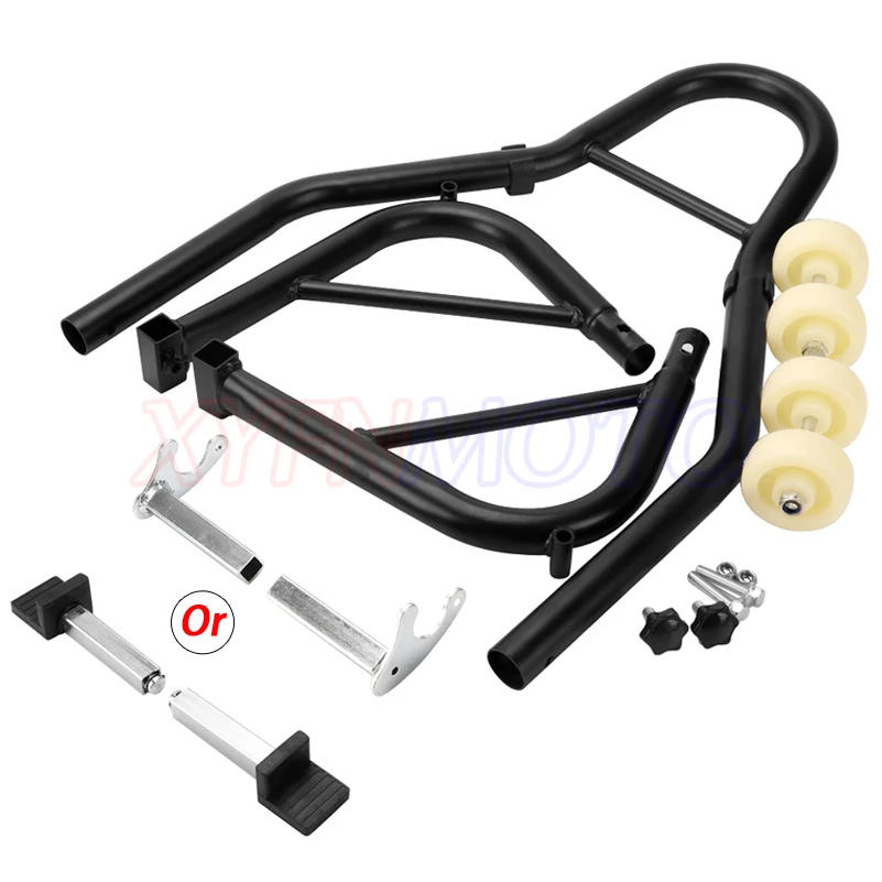 Supporti per moto Set completo telaio di supporto ruota anteriore e posteriore strumenti di riparazione pneumatici supporti per moto sollevamento forcellone per riparazione ruote