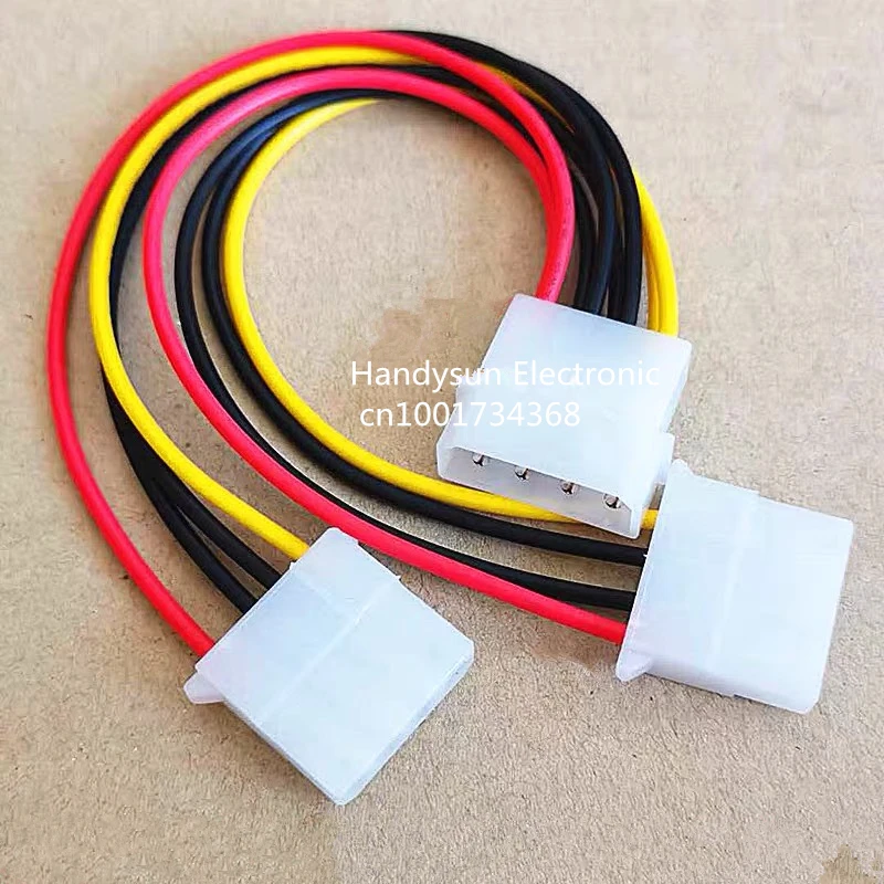 Adaptador de fonte de alimentação, 4 pinos macho para 2x4 pinos entrada ide dual 4 pinos fêmea disco rígido ide cabos de energia 1 em 2