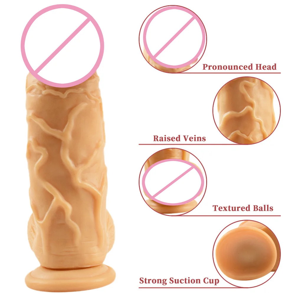 26*7CM Huge Realistic Dildo Adult Sex Toys for Women Lesbian Fake Big Long Penis Dick Cock Thick Dildo with Strong Suction Cup