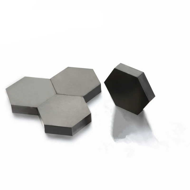 2pcs Wear-resistant hexagon sic ceramic plate 17.5x4mm / 10mm pressureless sintered vest silicon carbide title ballistic plate